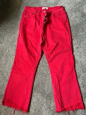 CHARLIE B Women’s Red Bootcut Jeans